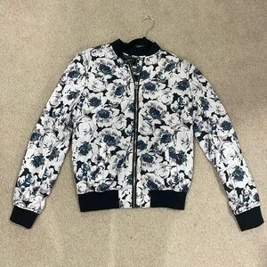 Forever 21 Floral Bomber Jacket